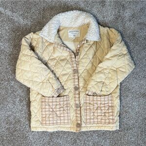 Wild Wawa Quilted Corduroy Sherpa Collar Jacket